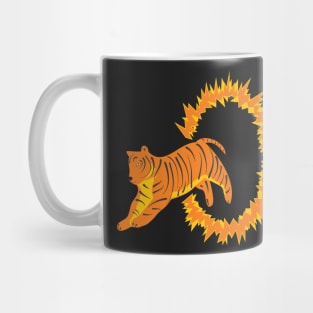 Tiger and Flames Mug